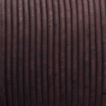 Bande de liège, diamètre 5 mm, longueur 1 m, brun foncé