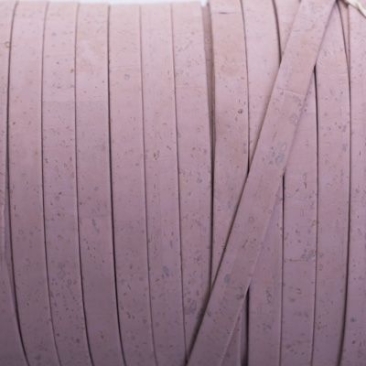 Korkband, flach, Breite 10 mm, Länge 1 m, rosa