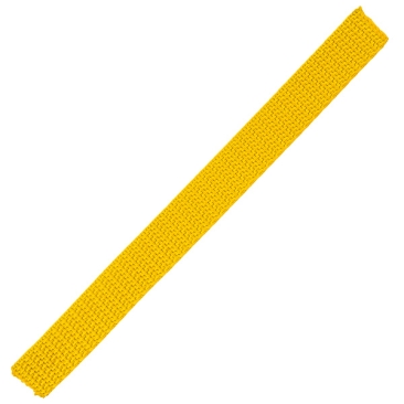 Gurtband, 15 x 1,4 mm, Farbe Gelb, für Schlüselanhänger, Stück mit 16 cm