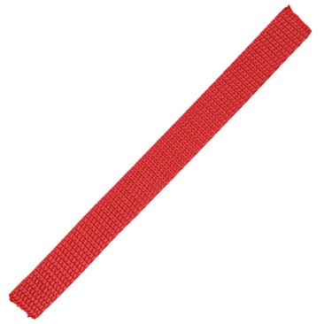 Gurtband, 15 x 1,4 mm, Farbe Rot, für Schlüselanhänger, Stück mit 16 cm