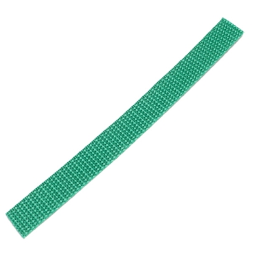 Gurtband, 15 x 1,4 mm, Farbe Grün, für Schlüselanhänger, Stück mit 16 cm