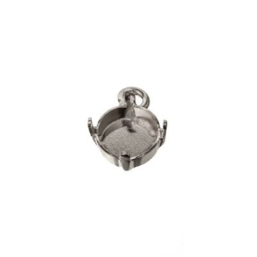 Claw cup, bottom closed, setting for Preciosa Rivoli SS39 (8 mm), silver-coloured