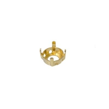 Sew-on cup, 4 holes, setting for Preciosa Chatons SS39 (8 mm), gold-coloured