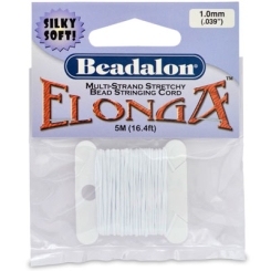 Beadalon Elonga, Durchmesser 1,0 mm weiß, Länge 5 Meter