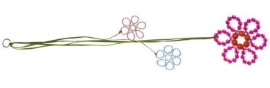 Fensterdeko Blume Himbeer