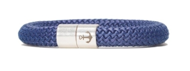 Einfaches Armband mit Segelseil 10 mm und Magnetverschluss dunkelblau