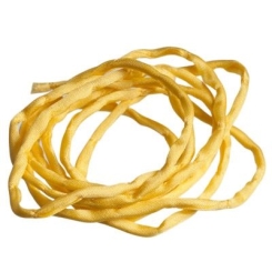 Habotai-Seidenband, Durchmesser 3 mm, Länge 110 cm, gelb