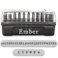 ImpressArt letter stamps, Ember font, Signature Letter Stamps, 2.5 mm, capital letters, suitable for stainless steel
