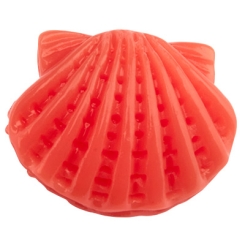 Resinperle Muschel, Farbe: Coral, 10 x 11,5 mm