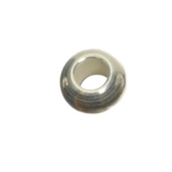 Metallperle Kugel, ca. 6 mm, versilbert