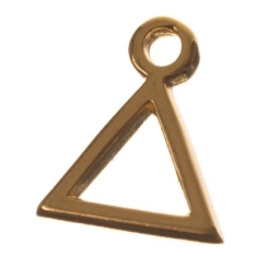 Metallanhänger Dreieck, 11 x 9 mm, vergoldet