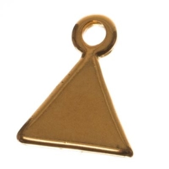 Metallanhänger Dreieck, 11 x 9 mm, vergoldet