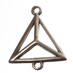 Metallanhänger Dreieck, 20 x 17 mm, versilbert