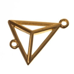 Metallanhänger Dreieck, 20 x 17 mm, vergoldet