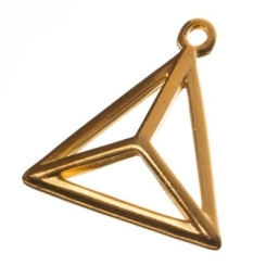 Metallanhänger Dreieck, 18 x 17 mm, vergoldet