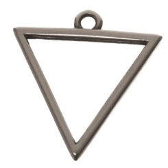 Metallanhänger Dreieck, 18 x 17 mm, versilbert