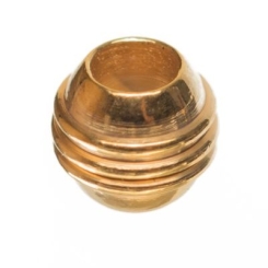 Metallperle Kugel, ca. 6 mm, vergoldet