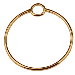 Metallanhänger Kreis, 33,5 x 31 mm, vergoldet