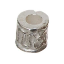 Metallperle Röhre, ca. 5 mm, versilbert