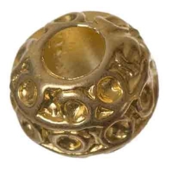 Metallperle, Kugel , ca. 8 mm, vergoldet