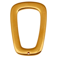 Metallanhänger Viereck mit einem Loch,  45,5 x 28 mm, vergoldet