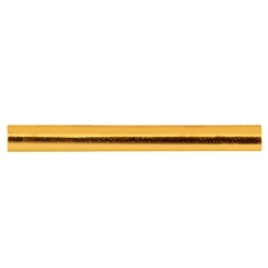 Metallperle gerade Röhre, 18 x 2 mm, Innendurchmesser 1,2 mm, vergoldet