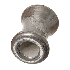 Metallperle Röhrchen, ca. 8 mm, versilbert