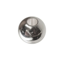 Metallperle Kugel, ca. 5 mm, versilbert