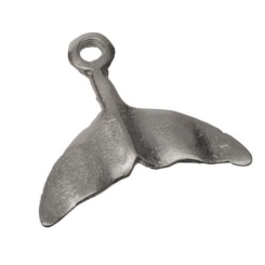 Metallanhänger Flosse, 21 x 24 mm, versilbert