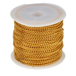 Kugelkette, Durchmesser 1,5 mm, Rolle mit 10 m, goldfarben