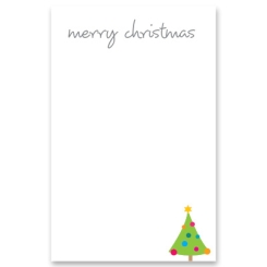 Schmuckkarte "Merry Christmas", hochkant, weiß, Größe 8,5 x 5,5 cm