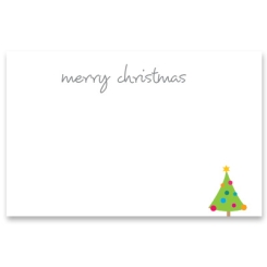 Schmuckkarte "Merry Christmas", quer, weiß, Größe 8,5 x 5,5 cm