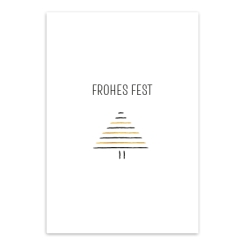 Schmuckkarte, "Frohes Fest", rechteckig, Größe 8,5 x 12 cm