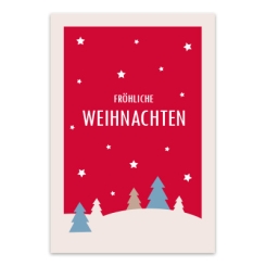 Schmuckkarte, "Fröhliche Weihnachten", rechteckig, Größe 8,5 x 12 cm