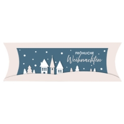 Geschenkverpackung, Kissen, Motiv "Fröhliche Weihnachten", 20 cm x 7 cm x 2,4 cm