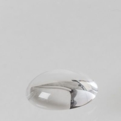 Preciosa Glascabochon, oval, 18 x 13 mm, mit Kuppel, transparent