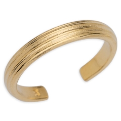 Band Ring mit Streifen, Innendurchmesser 20 mm, vergoldet