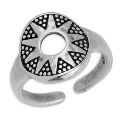 Ring Dreieck, Innendurchmesser 17 mm, versilbert