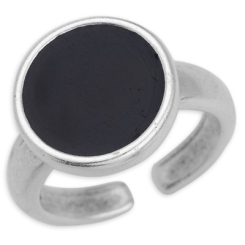 Ring , Innendurchmesser 17 mm, emailliert, vergoldet Deco