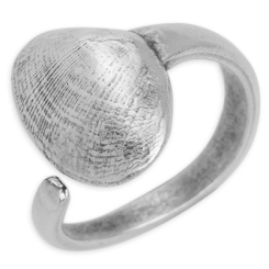 Ring Muschel, Innendurchmesser17mm, versilbert