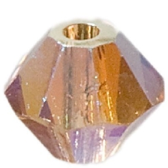 Swarovski Elements Bicone, 4 mm, light colorado topaz AB 2x