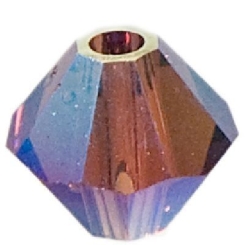Swarovski Elements Bicone, 4 mm, amethyst AB 2x