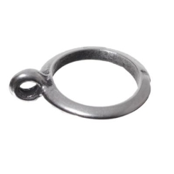 Anhängerhalter, Ring mit Öse für Bänder bis 10 mm, versilbert