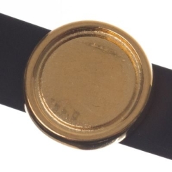 Fassung Slider/ Schiebeperle für runde Cabochons 12 mm, vergoldet