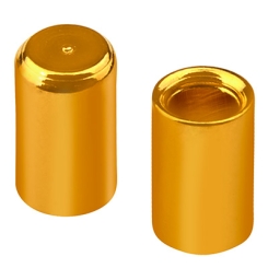 Endkappe ohne Öse, Innendurchmesser 2 mm, vergoldet