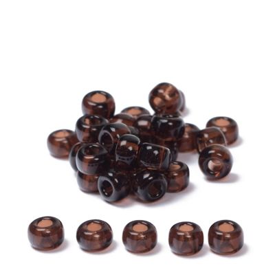 11/0 Miyuki Rocailles beads, round (approx. 2 mm), colour: Brown Transparent, 24 gr. 