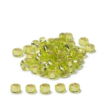 11/0 Miyuki Rocailles beads, Round (approx. 2 mm), Colour: Chartreuse Silver-Lined, 24 gr. 