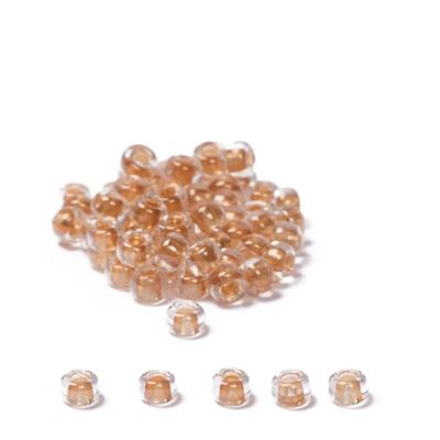 11/0 Perles de rocaille Miyuki, Rondes (environ 2 mm), Couleur : Gold Semi-Matte Silver-Lined, 24 gr. 