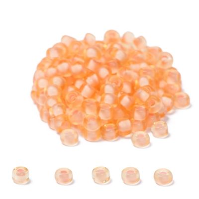 11/0 Miyuki Rocailles Perles, Rondes (environ 2 mm), Couleur : Light Peach, Surface : Ambre semi-mat, 24 gr. 