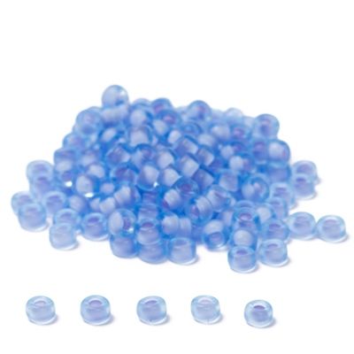 11/0 Miyuki Rocailles beads, round (approx. 2 mm), colour: Cornflower, surface: semi-matt, colour inlay: Pale Blue, 24 gr. 